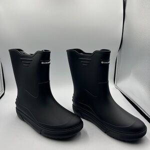 Black Men's Waterproof Boat Boots